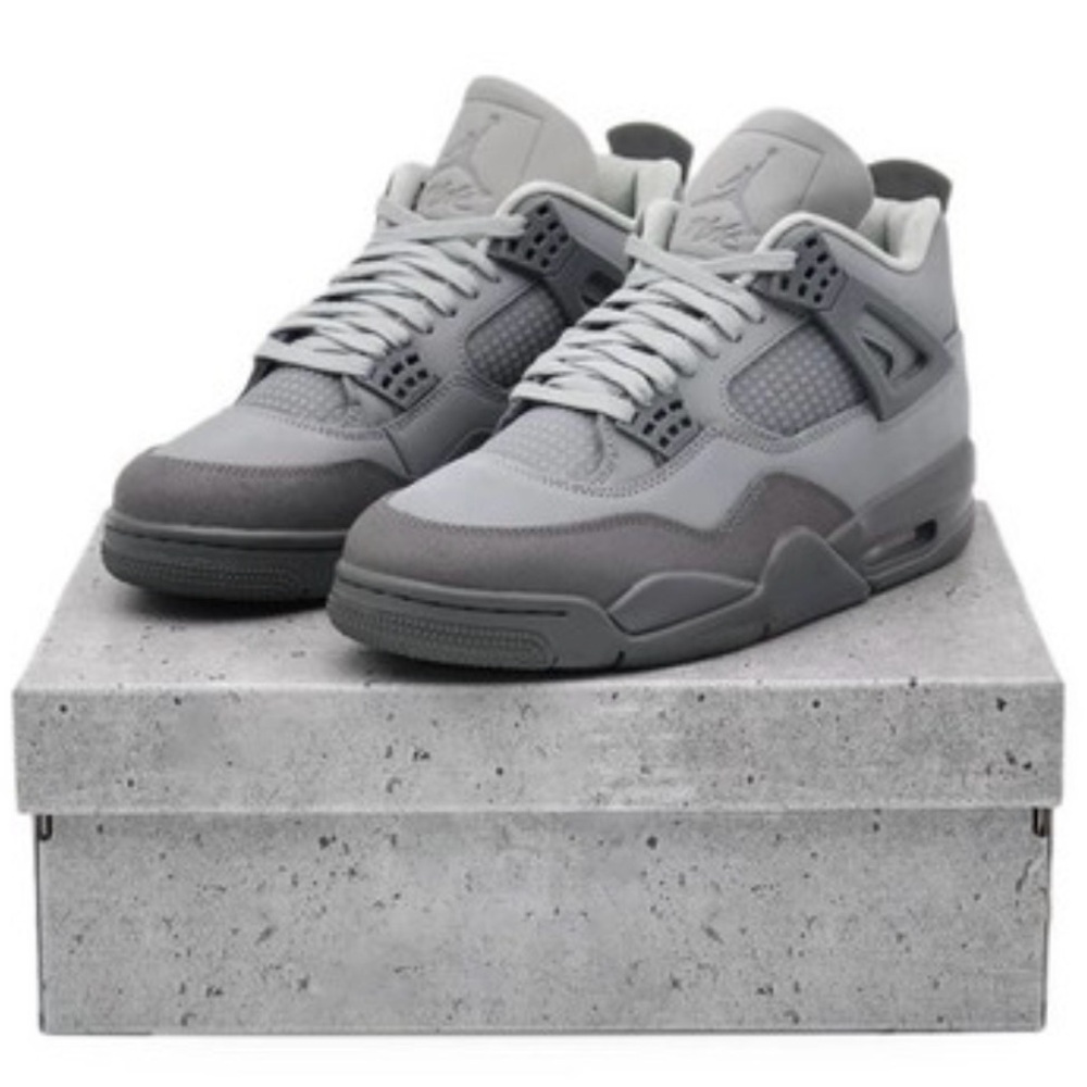 Nike Jordan 4 Grey Retro SE Wet Cement Sneakers FQ7928-001